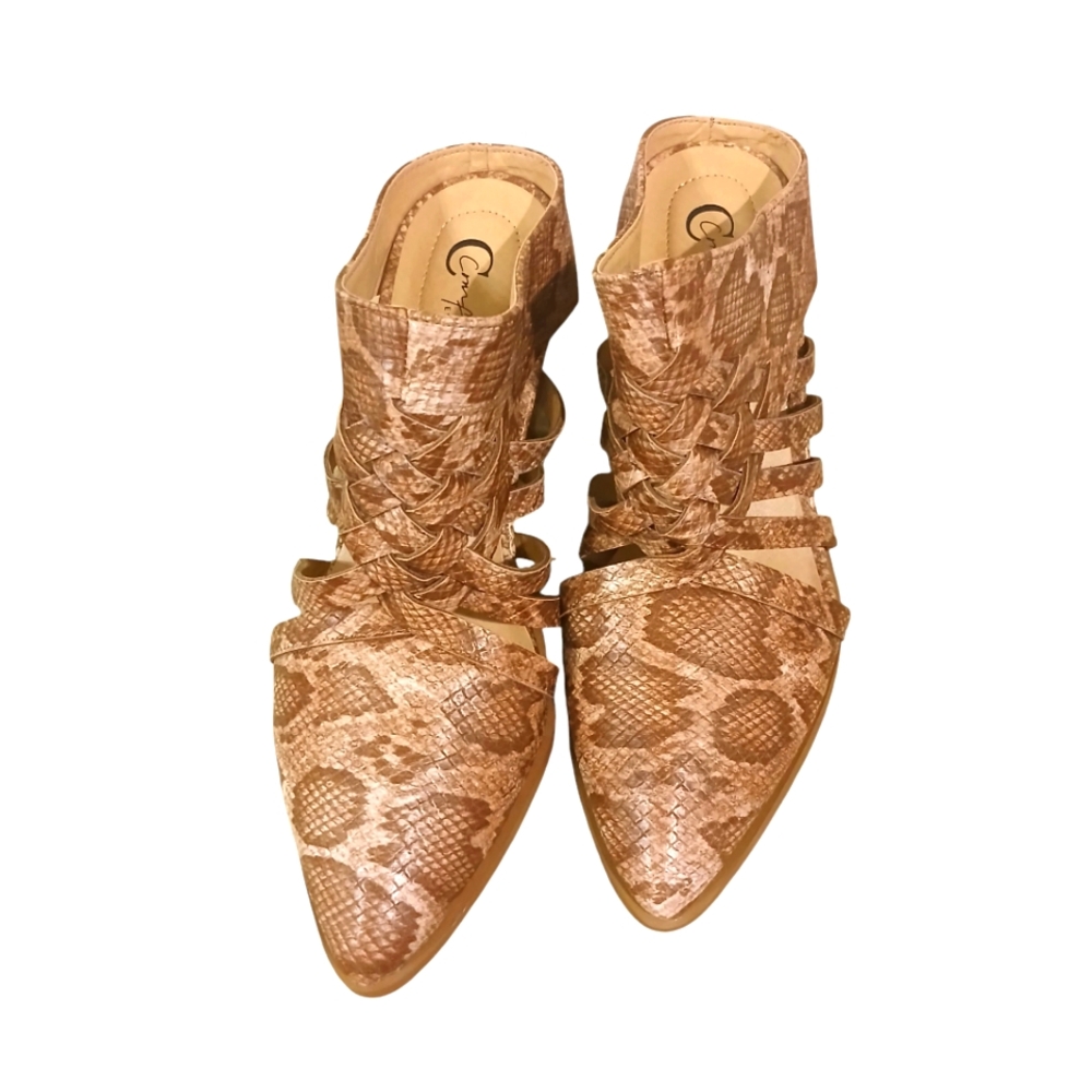 Comfort Women's Snake Print Mules Elevate your comfort and st Block Heels Size 7